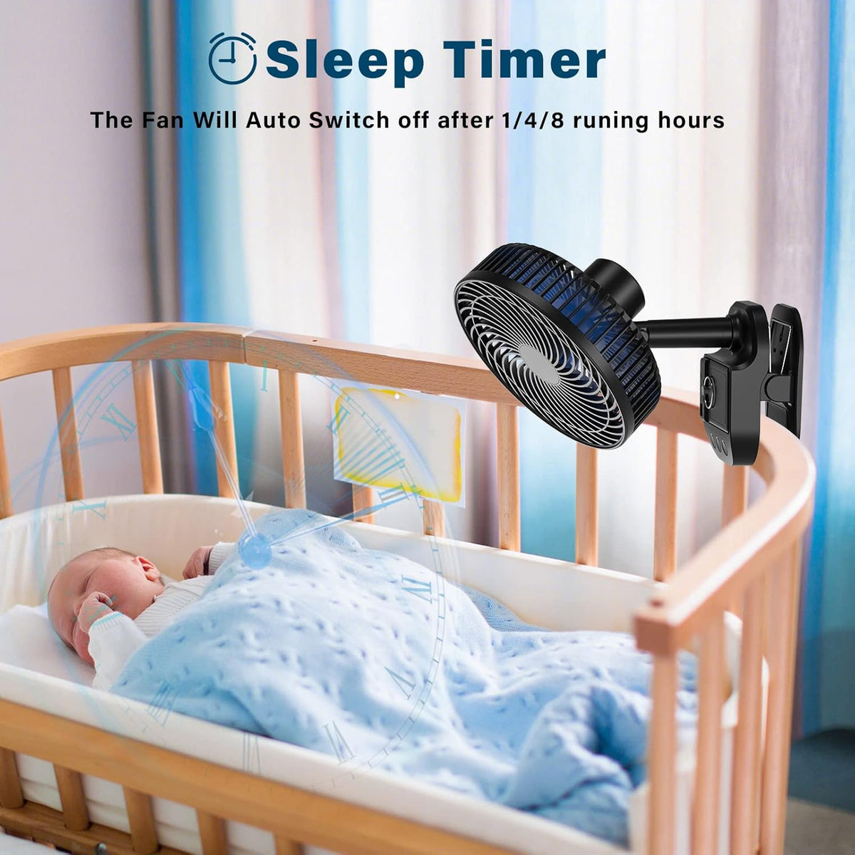 Rechargeable 8" Clip Fan with Power Bank Function, Pack of 2 Y256248