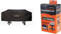 Blackstone 600D Polyester Heavy Duty Flat Top Gas Grill Cover, Black & 8 Pieces Flat Top Grill Accessories Cleaner Tool Set, Black Pack of 2 W329