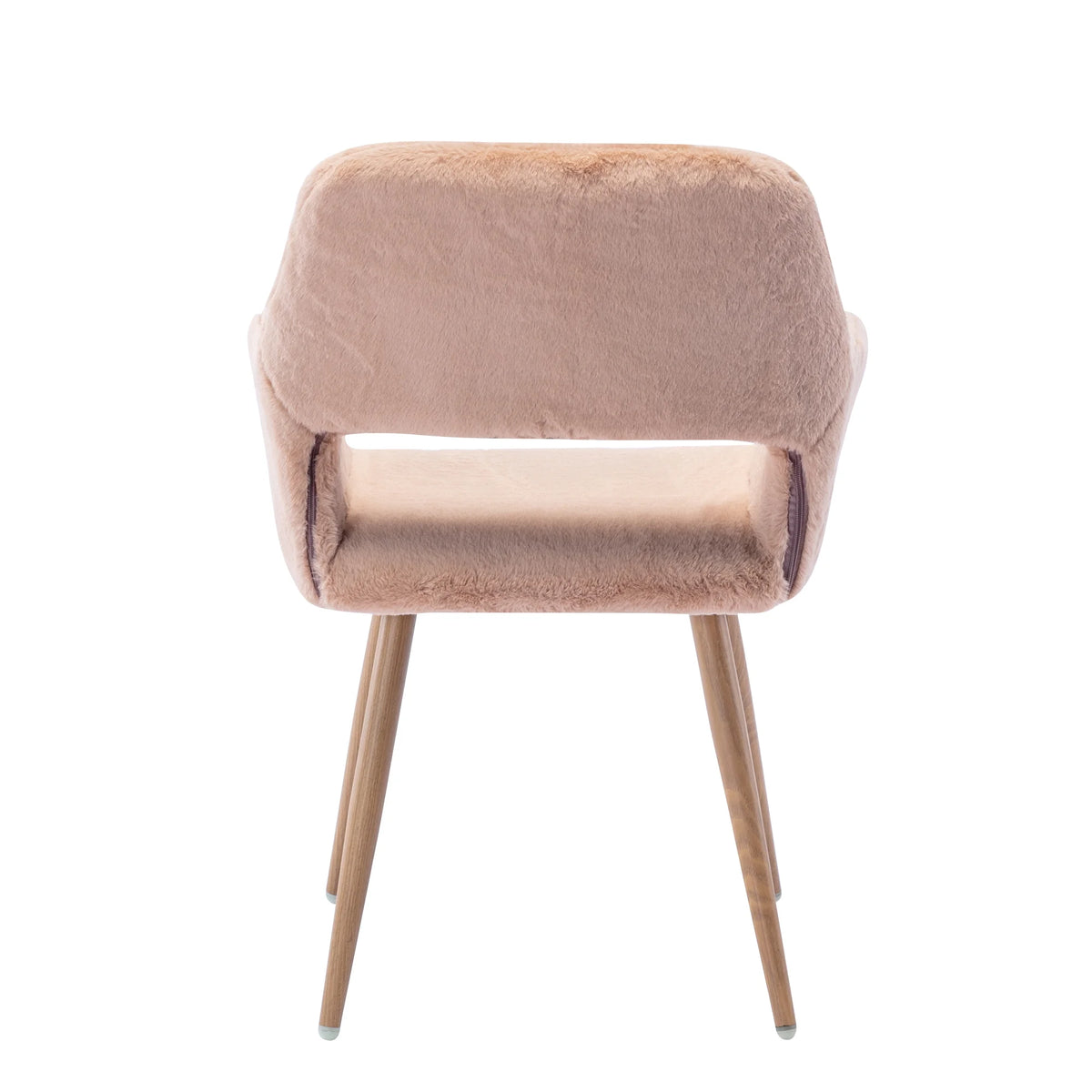 Faux Fur Dining Chairs with Solid Steel Leg Q329771