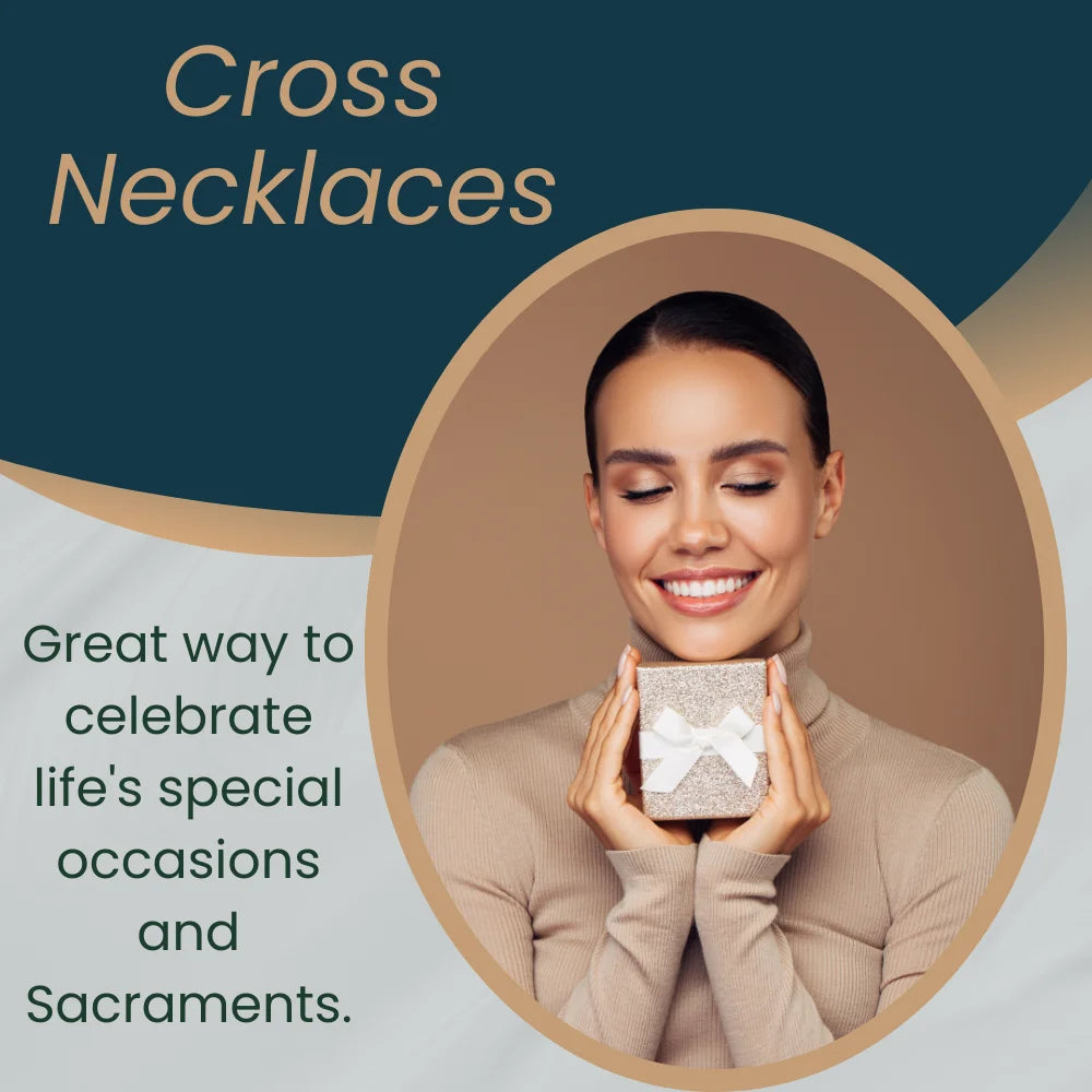 White Gold Latin Cross Pendant P298