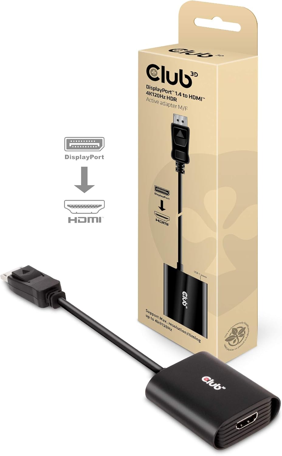 DisplayPort 1.4 to HDMI 4K 120Hz HDR Active Adapter I966535