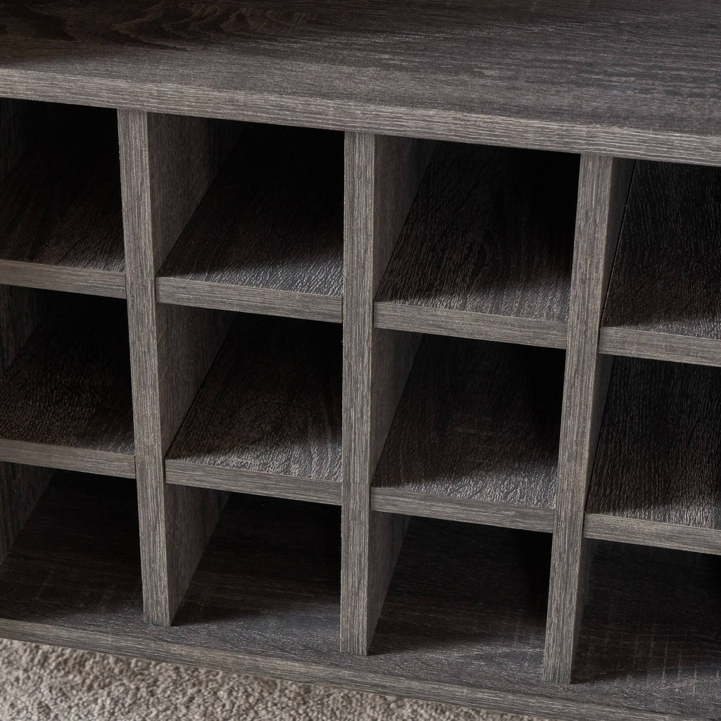Sonoma Gray Oak and Black Finish Bar Cabinet I260