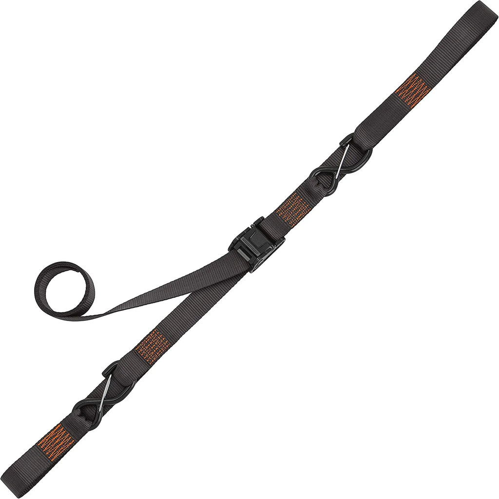 Cambuckle Tie Down, 1.5in x 8ft, 2100lb, Gray, 2 Pack N6943