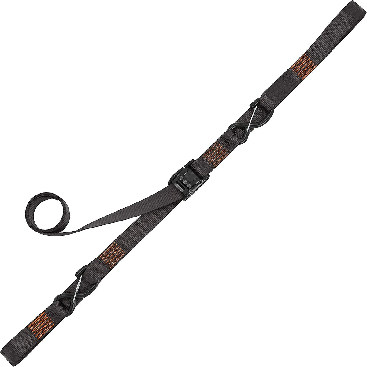 Cambuckle Tie Down, 1.5in x 8ft, 2100lb, Gray, 2 Pack N6943
