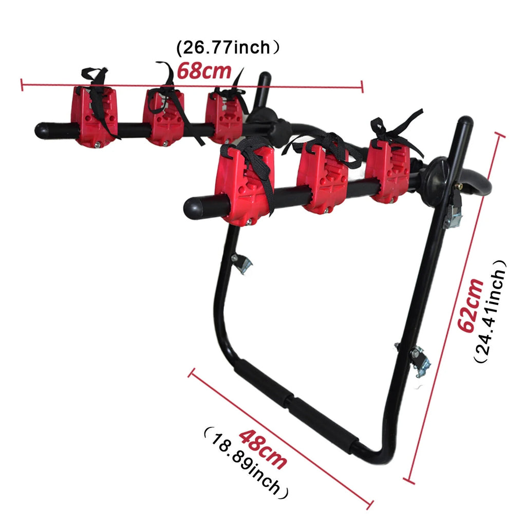 3-Bike Trunk-Mount Bicycle Rack for Car SUV G573