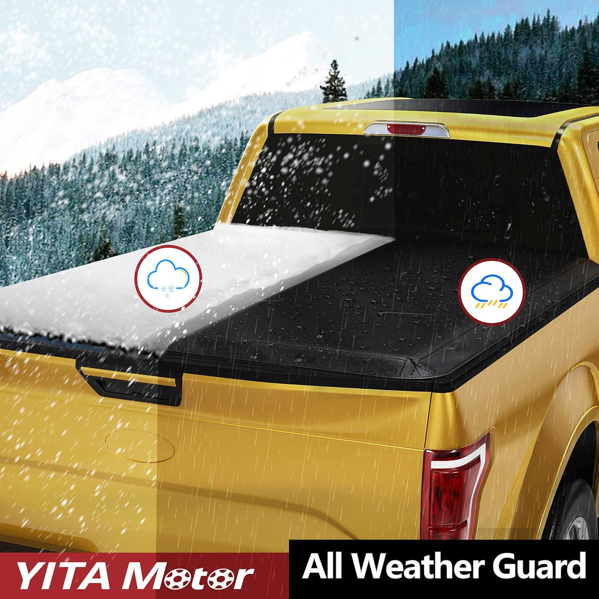 Soft Roll Up Truck Bed Tonneau Cover for 6.6 ft Bed O96222