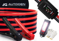 Heavy Duty Jumper Cables 1 Gauge x 30Ft 900AMP with Reverse Polarity Protection V403