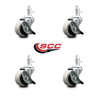 2” Swivel Thermoplastic Rubber Caster with Brake, Set of 4 P293895