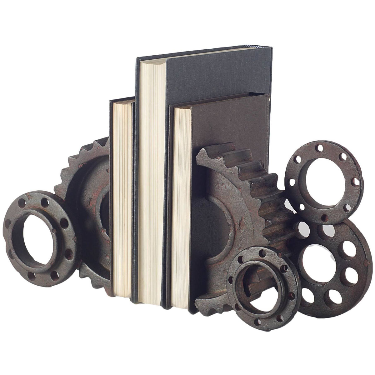 Black Matte Industrial Resin Bookend A571