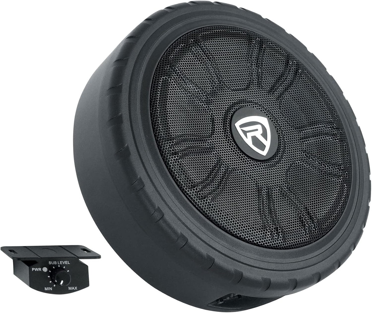 8 Slim Under-Seat Powered Car Audio Subwoofer O6771