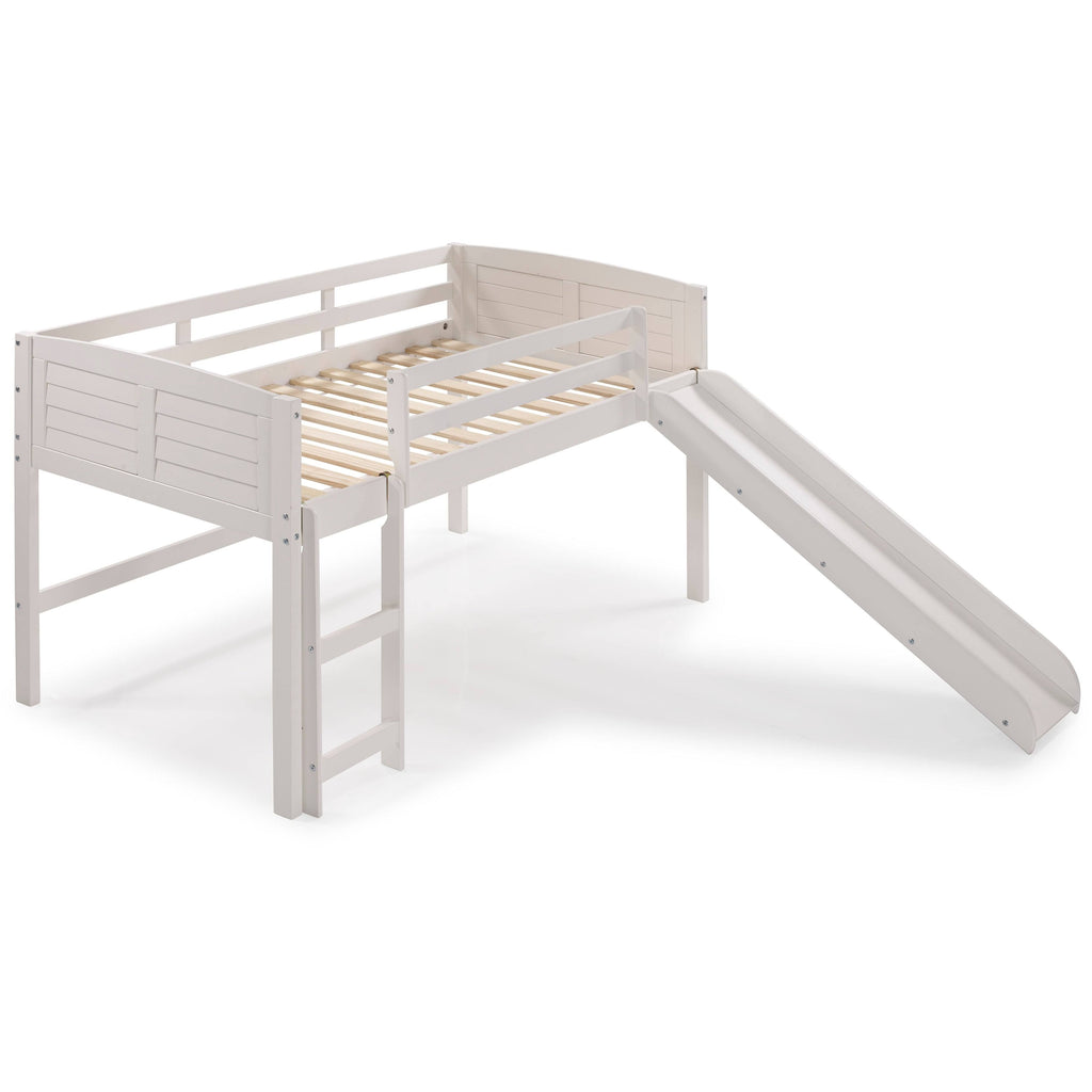 Twin Louver Low Loft White w/Red Tent Slide M2963
