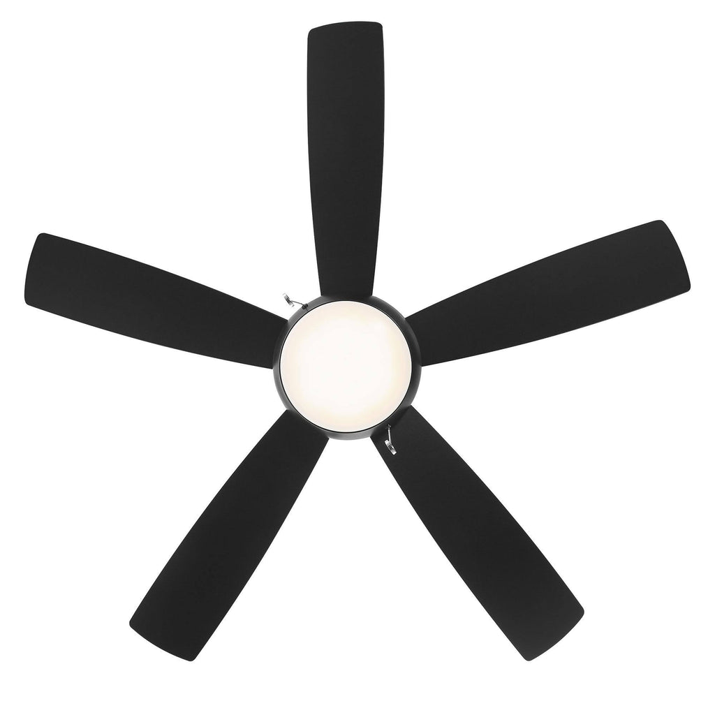 Matte White Ceiling Fan with LED Lights H152