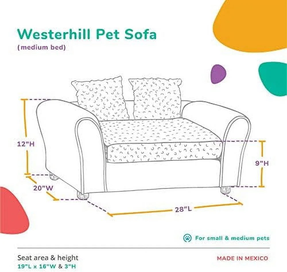 Charcoal Medium Pet Sofa Bed Q15513
