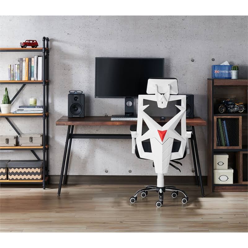 Black and White Ergonomic Metal Office Chair Y5028