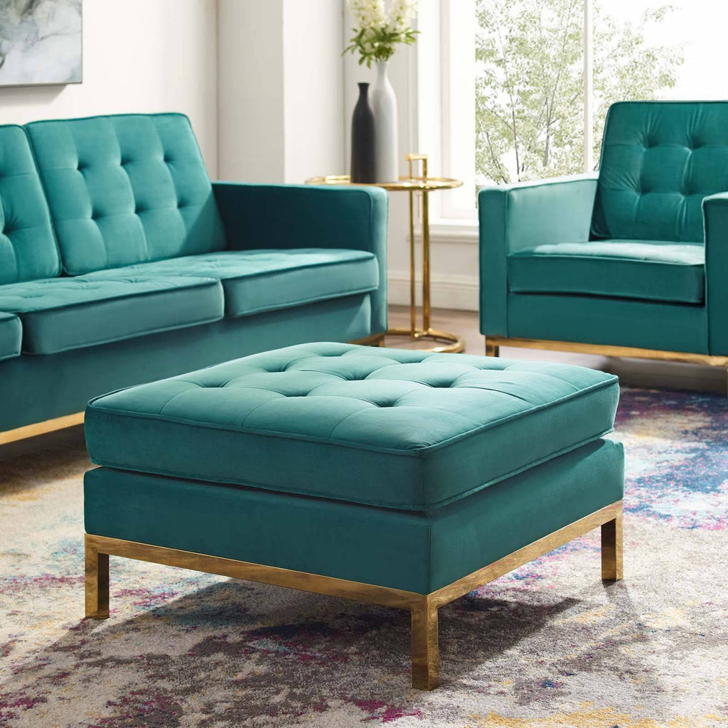 Velvet Ottoman J902