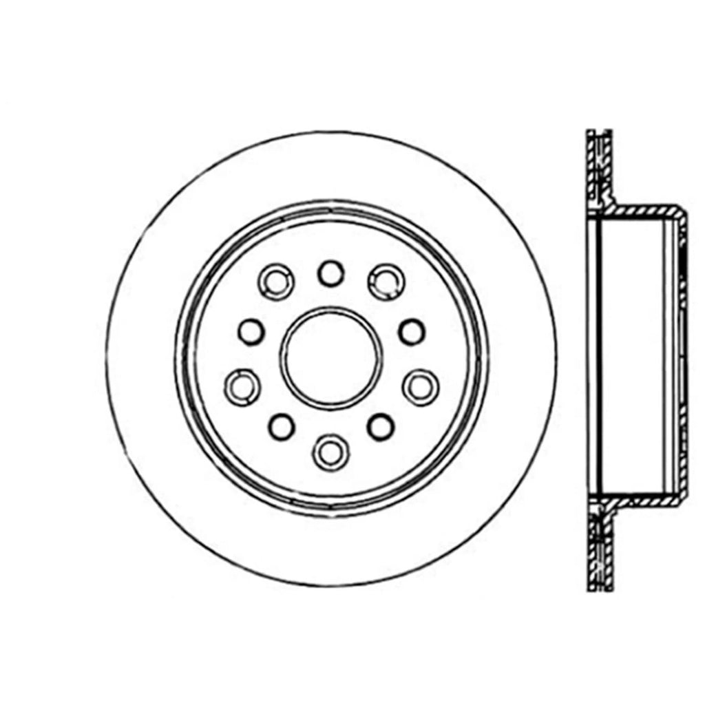 Cross Drilled Brake Rotor I673