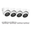 4Pcs 4K PoE Security Cameras with 320ft Cat5e Cable, 8MP Turret IP Camera with Audio, 100ft Night Vision, IP67 Weatherproof U731802
