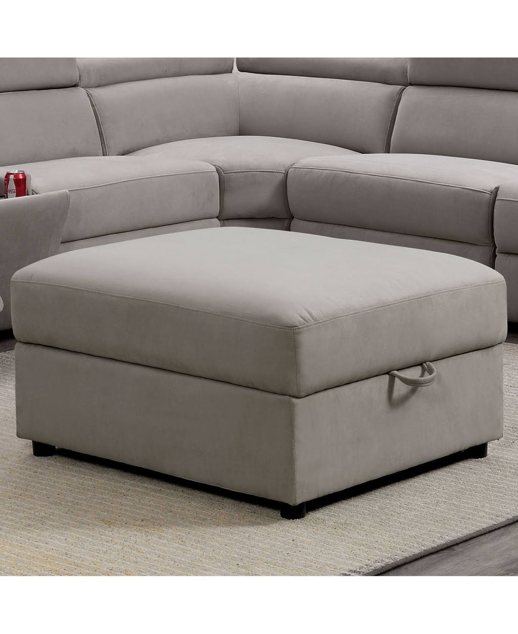 Gray Storage Ottoman I404