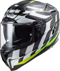 White-Yellow Carbon Helmet, Size 2XL U95841