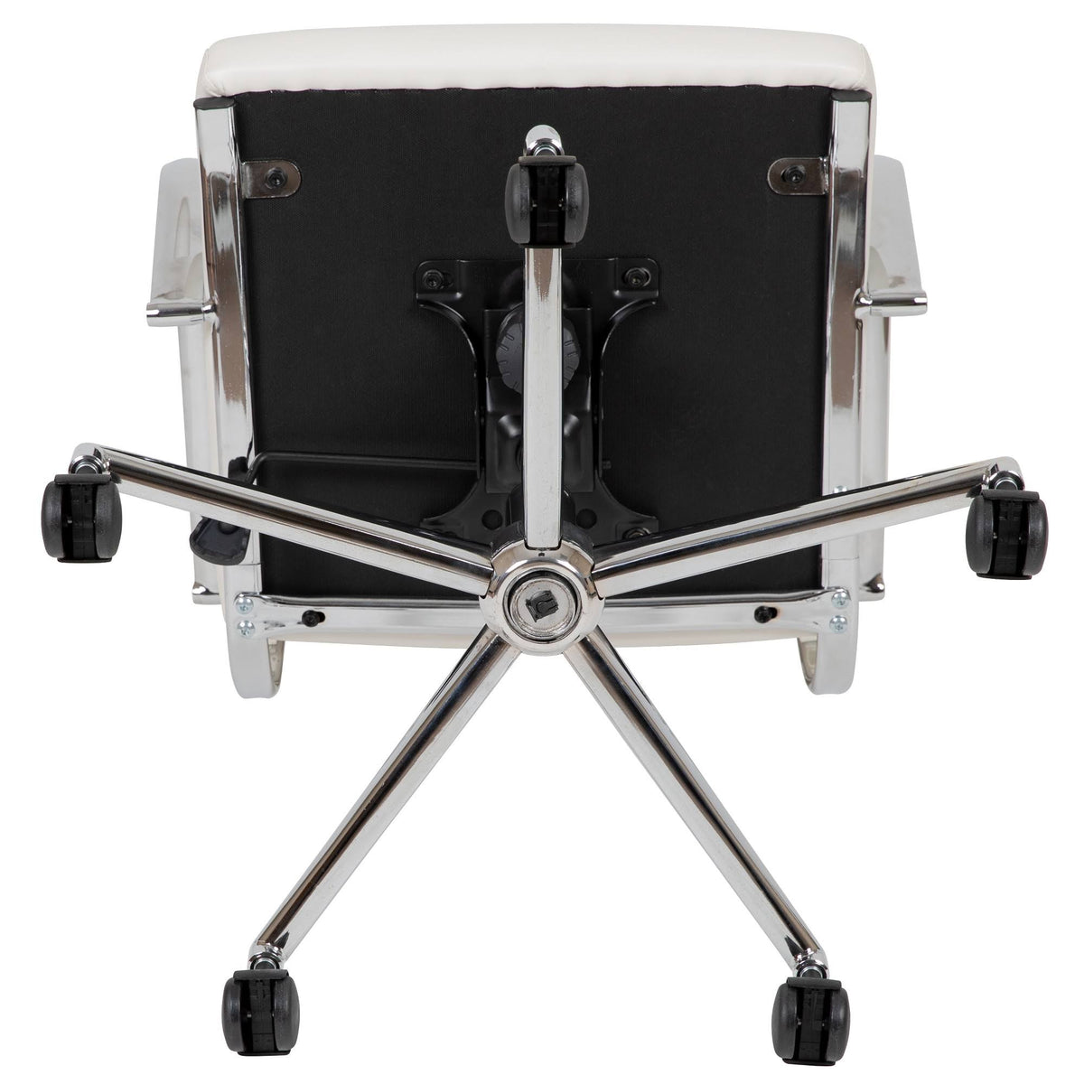 White LeatherSoft High Back Executive Swivel Office Chair P504