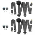 Charcoal Retractable Bucket Seat Belt Kit with Bracketry, 2 Belts C203450