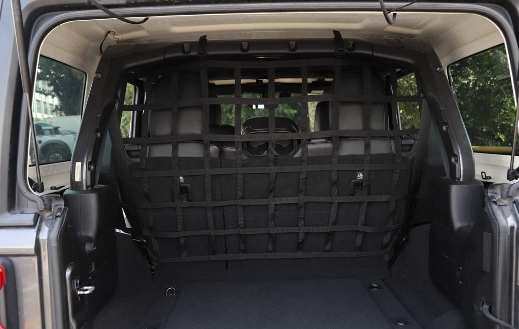 Car Trunk Isolation Net, Cargo Net for Jeep Wrangler JK and JL, JT 2007-2021 Pack of 2 B5497