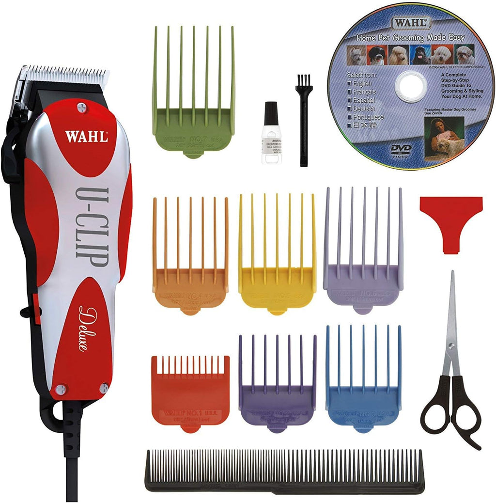 Red and Chrome Pet Clipper and Grooming Kit Z664