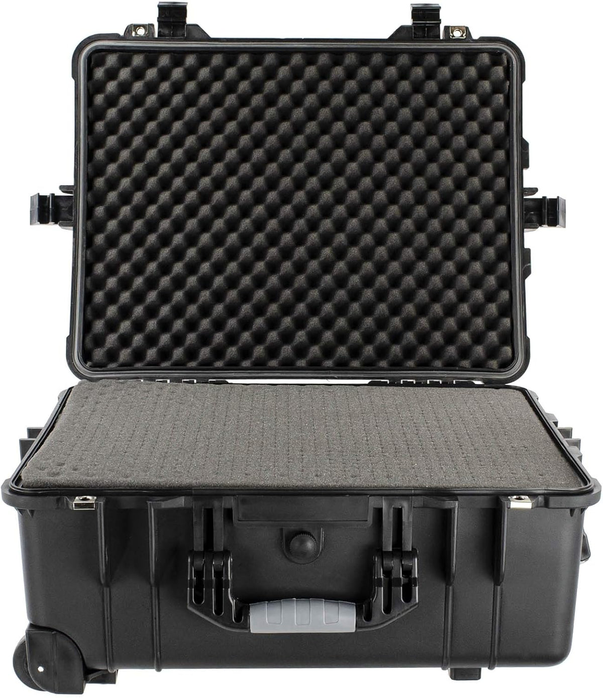 Medium 21 Protective Roller Camera Hard Case Water and Shock Resistant with Foam Black B431
