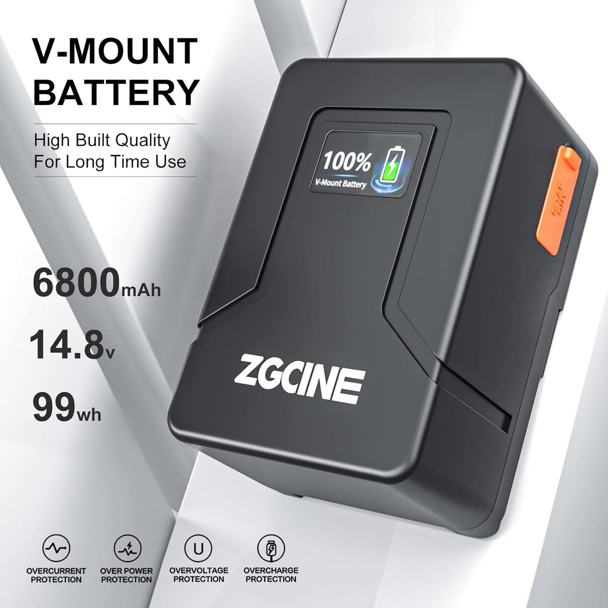 Mini V-Mount Battery 99Wh 14.8V 6800mAh with D-TAP USB-C USB-A Output O523999