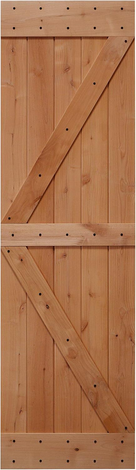 Rustic Knotty Alder Solid Wood Barn Door Slab G29973