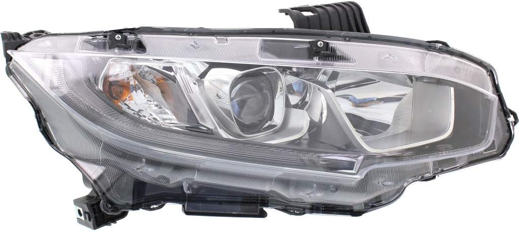 Passenger Side Headlight for Honda Civic 2016 2017 2018 P3340