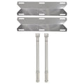 2-Pack Stainless Steel BBQ Gas Grill Tube Burner & Heat Shield Plate Replacement Parts X579829