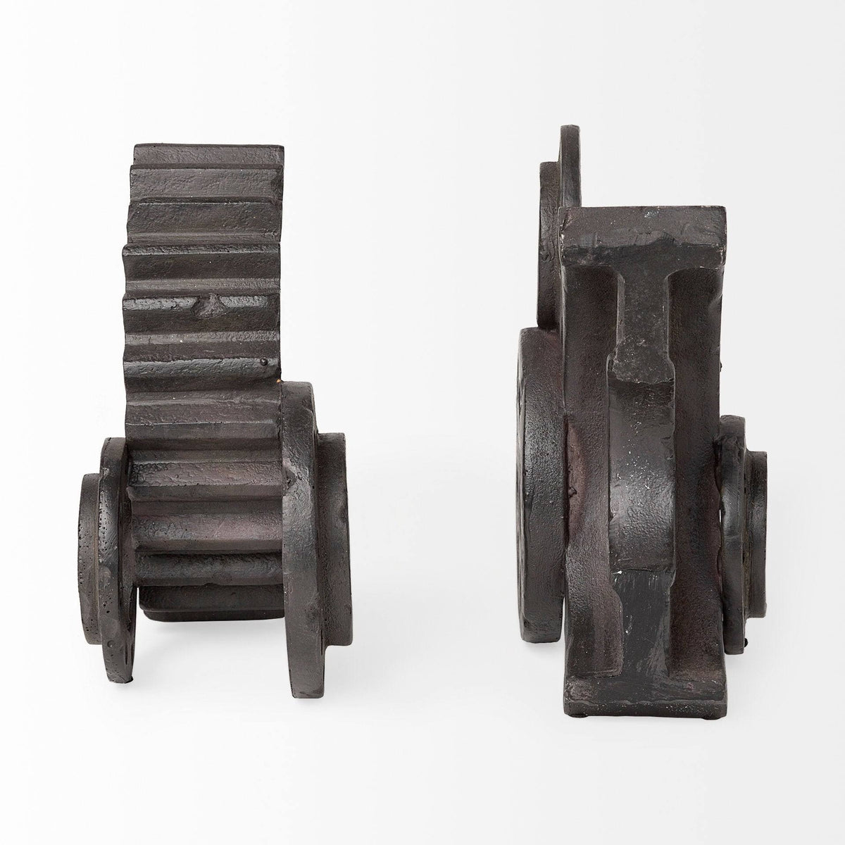 Black Matte Industrial Resin Bookend A571