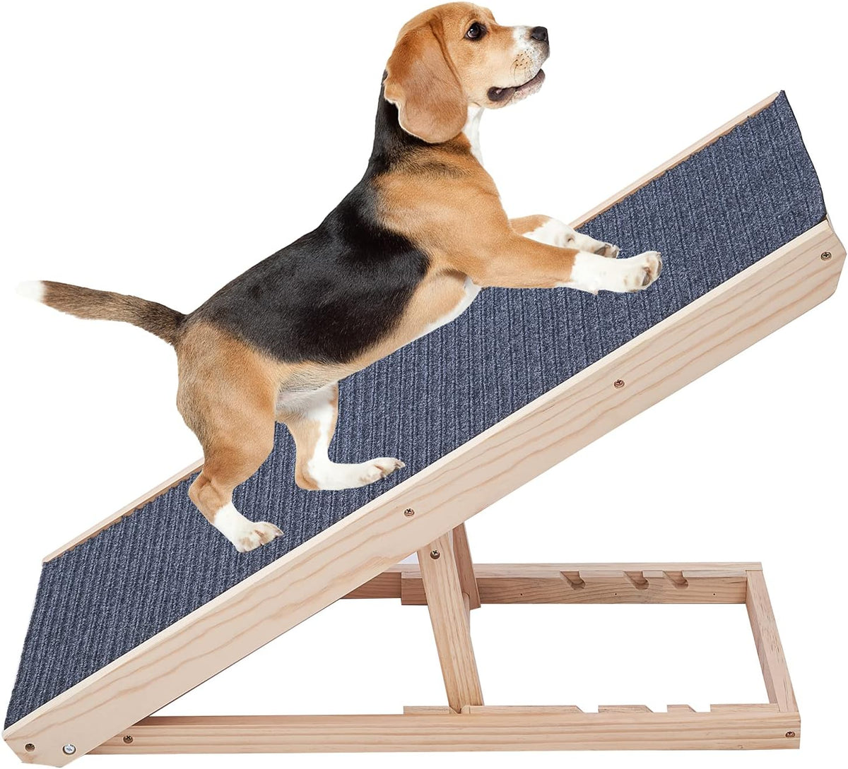 Wooden Adjustable Pet Ramp with Non-Slip Traction Pad, 40 Long B5960