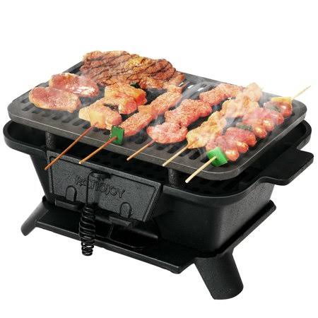 Cast Iron Charcoal Tabletop BBQ Grill Stove Y533997