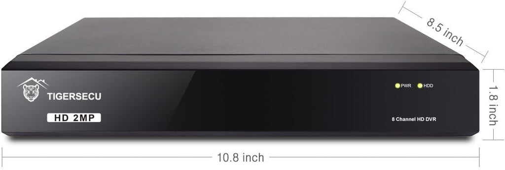 8-Channel Hybrid DVR Security Recorder with 1TB Hard Drive (Renewed) O327