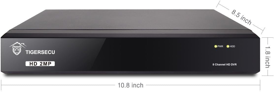 8-Channel Hybrid DVR Security Recorder with 1TB Hard Drive (Renewed) O327