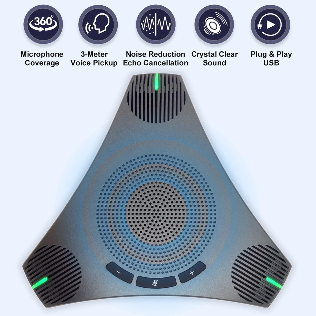USB Speakerphone with DSP Noise Reduction and Echo Cancellation O5786