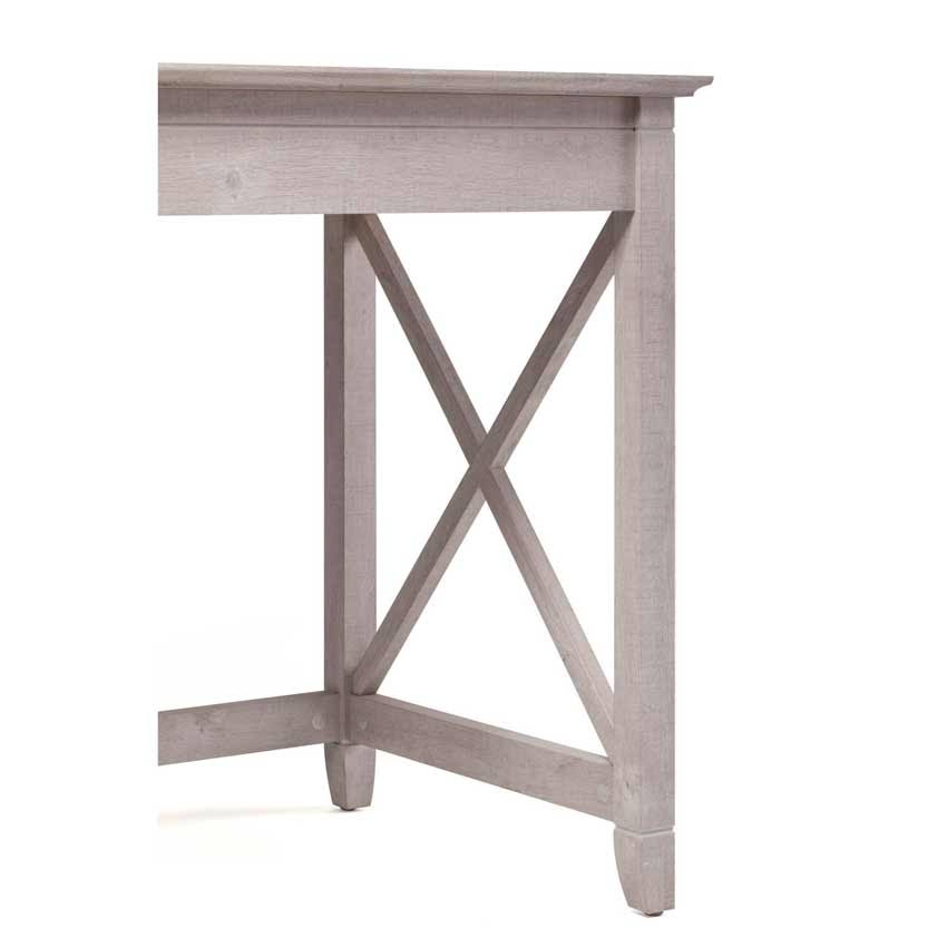 48W Writing Desk with 2 Drawer Mobile File Cabinet and 5 Shelf Bookcase in Washed Gray Z277043