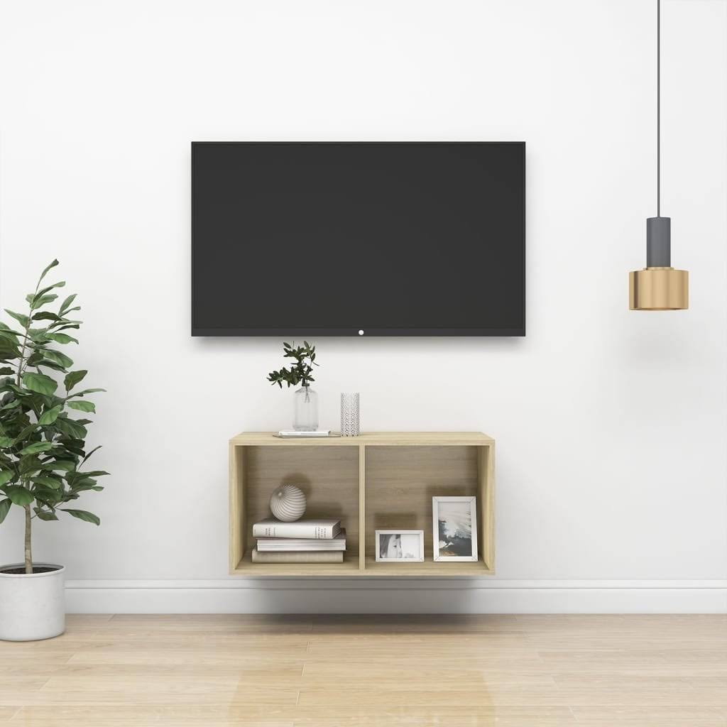 Sonoma Oak Wall-Mounted TV Cabinet Chipboard O6778