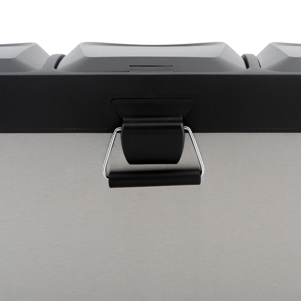 45 Liter 3 Compartment Stainless Recycle Bin I8951