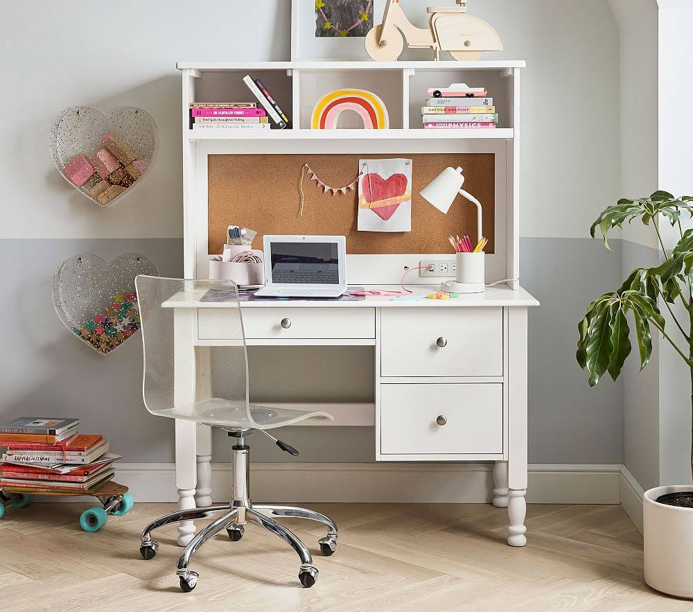 Simply White Storage Desk J681510