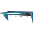 Stainless Steel Wall Mounted Shelf with Hooks 15in. x 72in. D3377