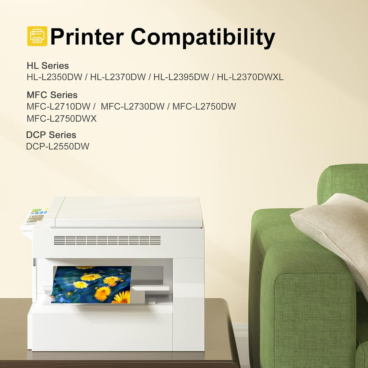 4 Black Compatible Toner Cartridge for Brother Printer Q5828