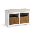 2 Basket Storage Bench in Dove Grey K487