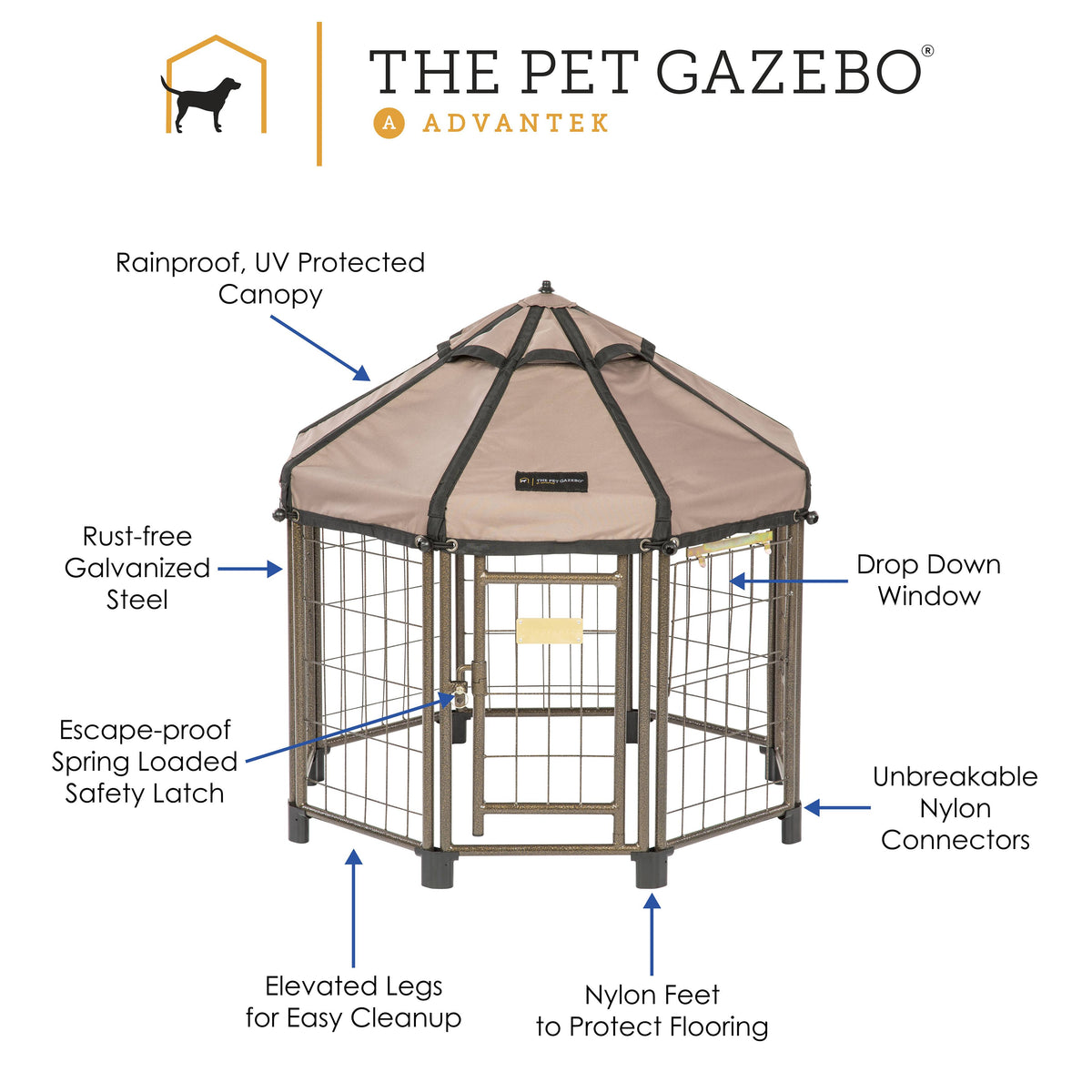Pet Gazebo Taupe B14304