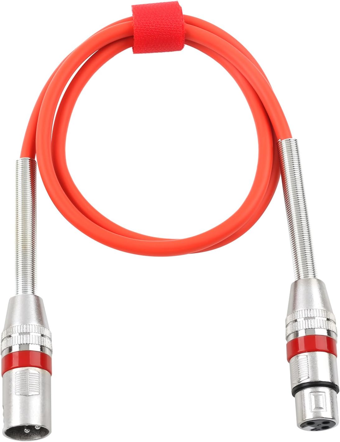6 Pack Multi-Color 3.3 feet XLR Male to Female Microphone Cable H53884