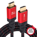 5-Pack 25 ft. High-Speed 18Gbps HDMI 2.0 Braided Nylon Gold Plating 4K @ 60Hz HDMI Cables M716951