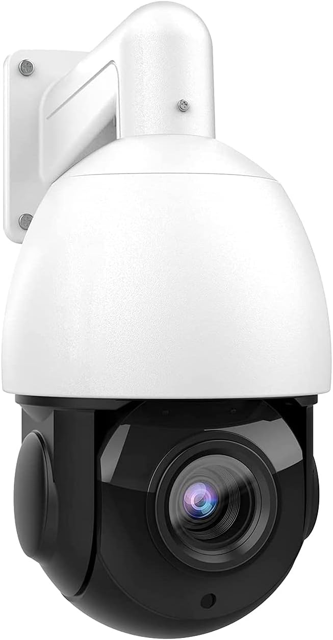 Outdoor 4K 8MP PTZ PoE IP Camera Speed Dome, 18x Optical Zoom, 165ft IR Night Vision, IP66 I759