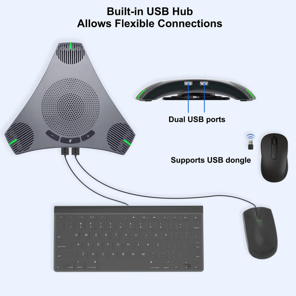 USB Speakerphone with DSP Noise Reduction and Echo Cancellation O5786